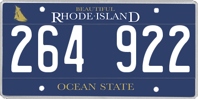 RI license plate 264922