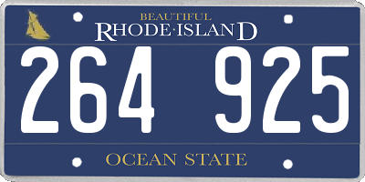 RI license plate 264925