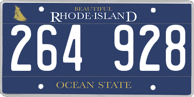 RI license plate 264928