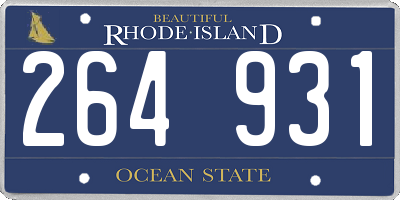 RI license plate 264931