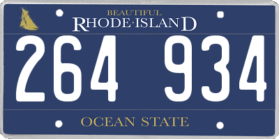 RI license plate 264934