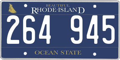 RI license plate 264945