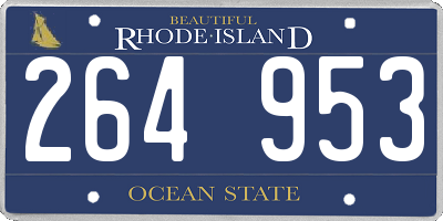 RI license plate 264953