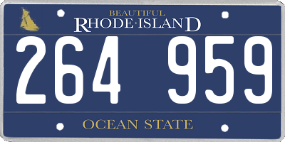 RI license plate 264959