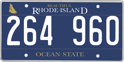 RI license plate 264960