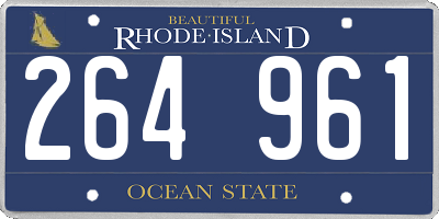 RI license plate 264961