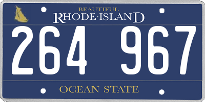 RI license plate 264967