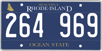 RI license plate 264969