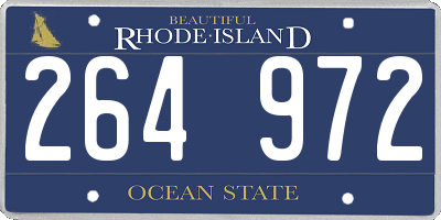 RI license plate 264972