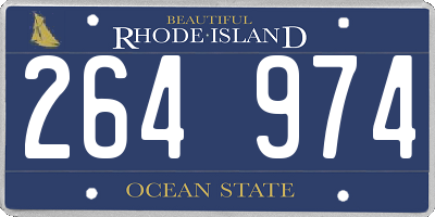 RI license plate 264974