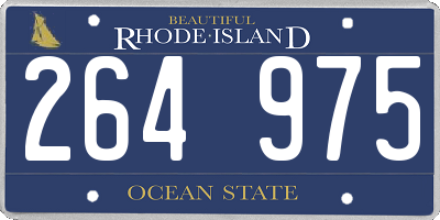 RI license plate 264975