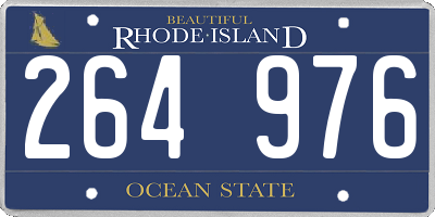 RI license plate 264976