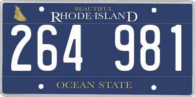 RI license plate 264981