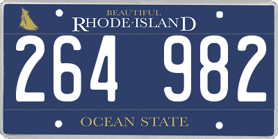 RI license plate 264982