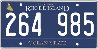 RI license plate 264985