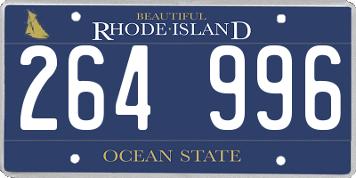 RI license plate 264996