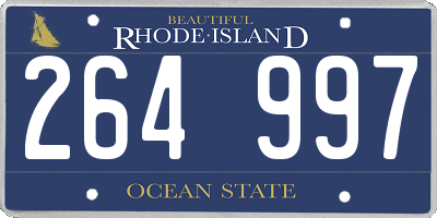 RI license plate 264997