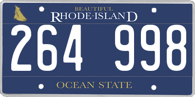 RI license plate 264998