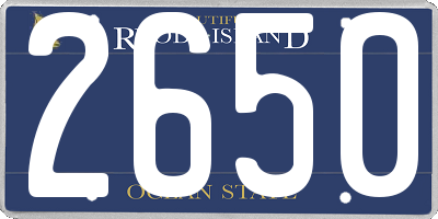 RI license plate 2650