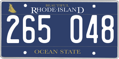 RI license plate 265048