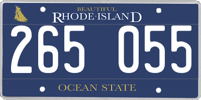 RI license plate 265055