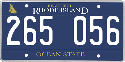 RI license plate 265056