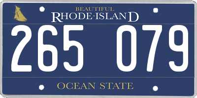 RI license plate 265079
