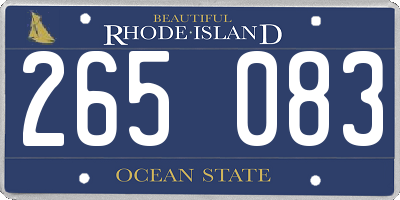 RI license plate 265083
