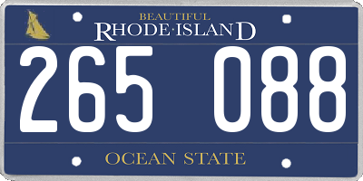 RI license plate 265088