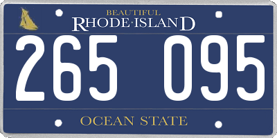 RI license plate 265095