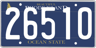 RI license plate 26510