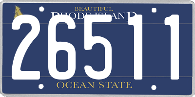 RI license plate 26511