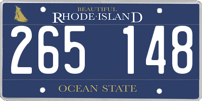 RI license plate 265148