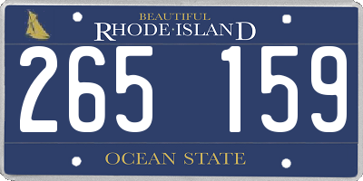 RI license plate 265159