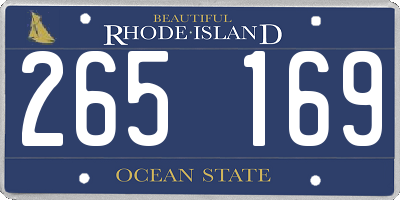 RI license plate 265169