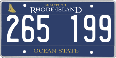 RI license plate 265199