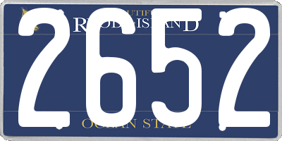 RI license plate 2652