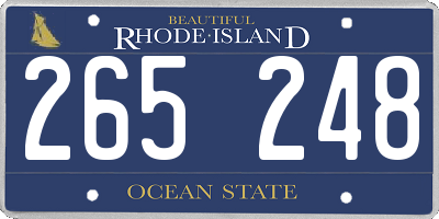RI license plate 265248