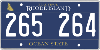RI license plate 265264