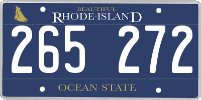RI license plate 265272