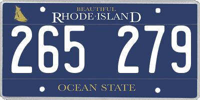 RI license plate 265279