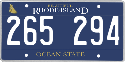 RI license plate 265294