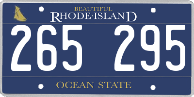 RI license plate 265295