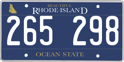RI license plate 265298