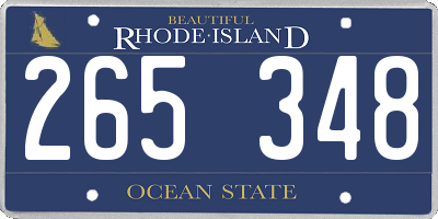RI license plate 265348