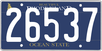 RI license plate 26537