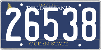 RI license plate 26538