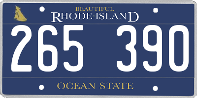RI license plate 265390