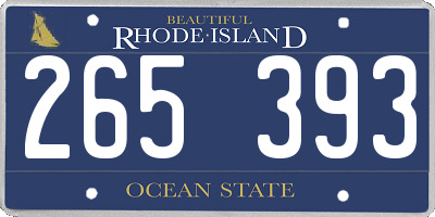 RI license plate 265393