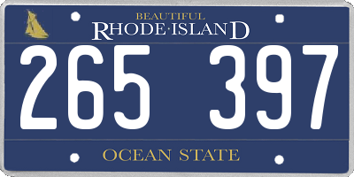 RI license plate 265397